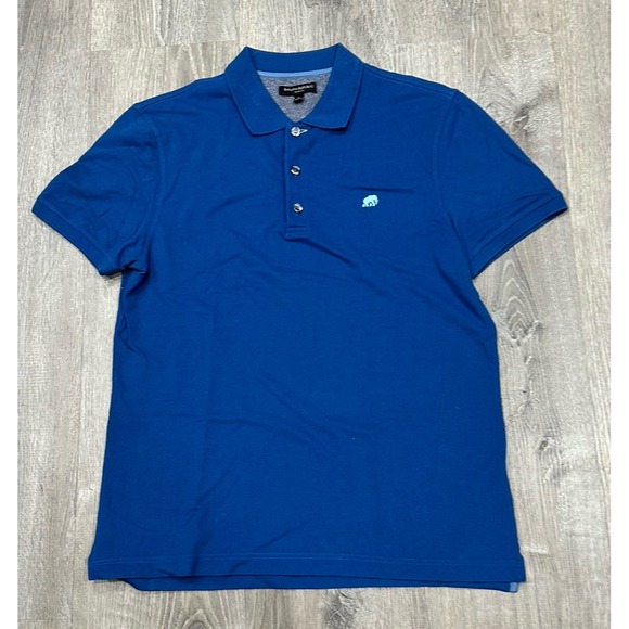 Banana Republic Other - Banana Republic Pique Polo Shirt Men's Large Blue Elephant Slim Casual Golf Polo
